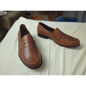 ROCKPORT SHOES MENS SIZE 12 BROWN LEATHER SLIP ON WALKABILITY TrueTech